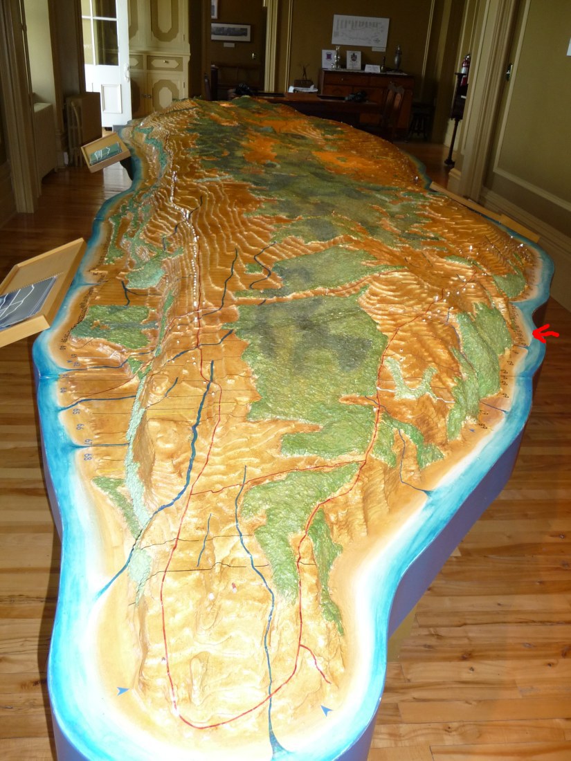 View From Quebec City Side of Model of Ile d'Orleans, Quebec